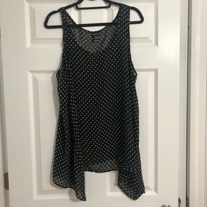 Black Chiffon Polka Dot Tank | Torrid Size 1